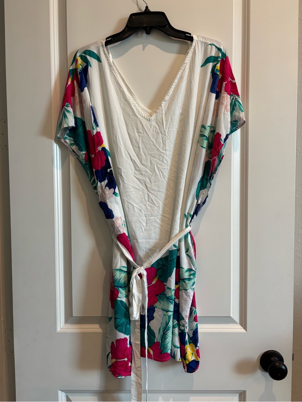 Swim by Cacique Floral Cover Up Dress 14/16 Plus Size Swimwear Flowy Relaxed Fit